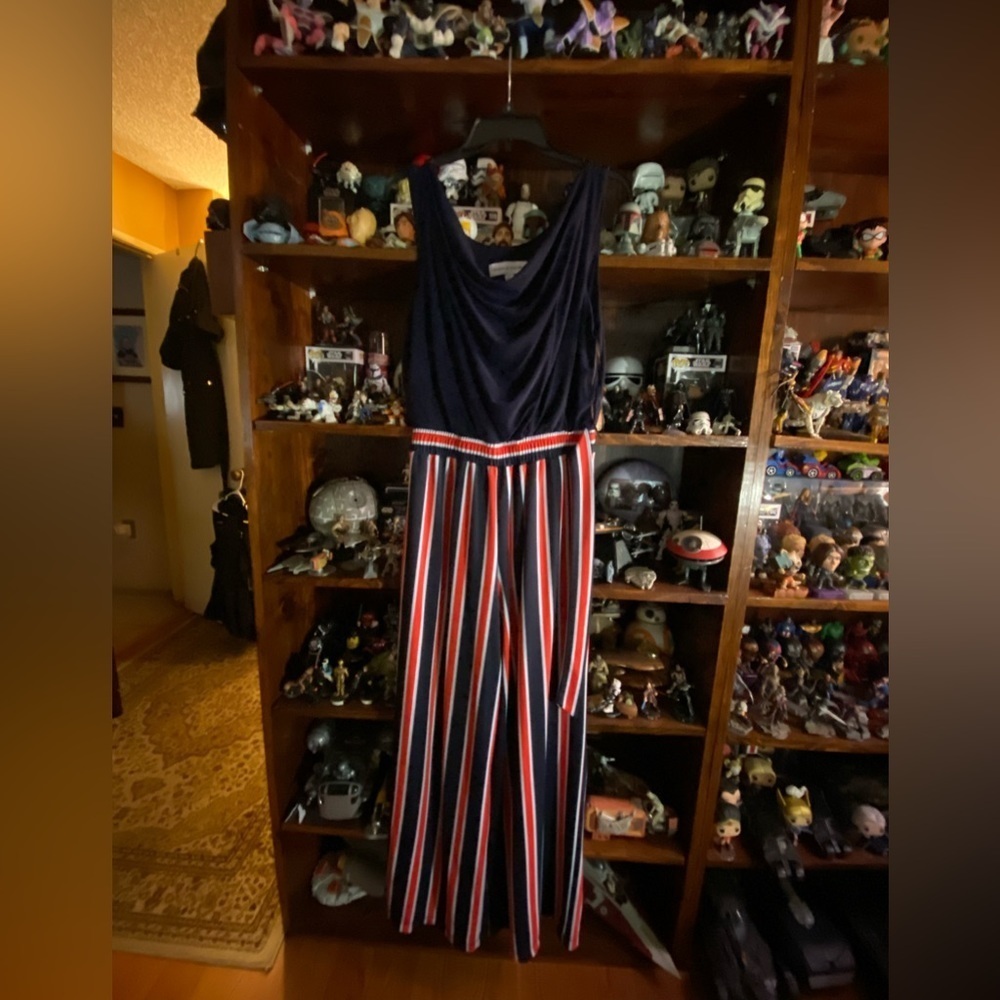 Blue and red jumpsuit size large